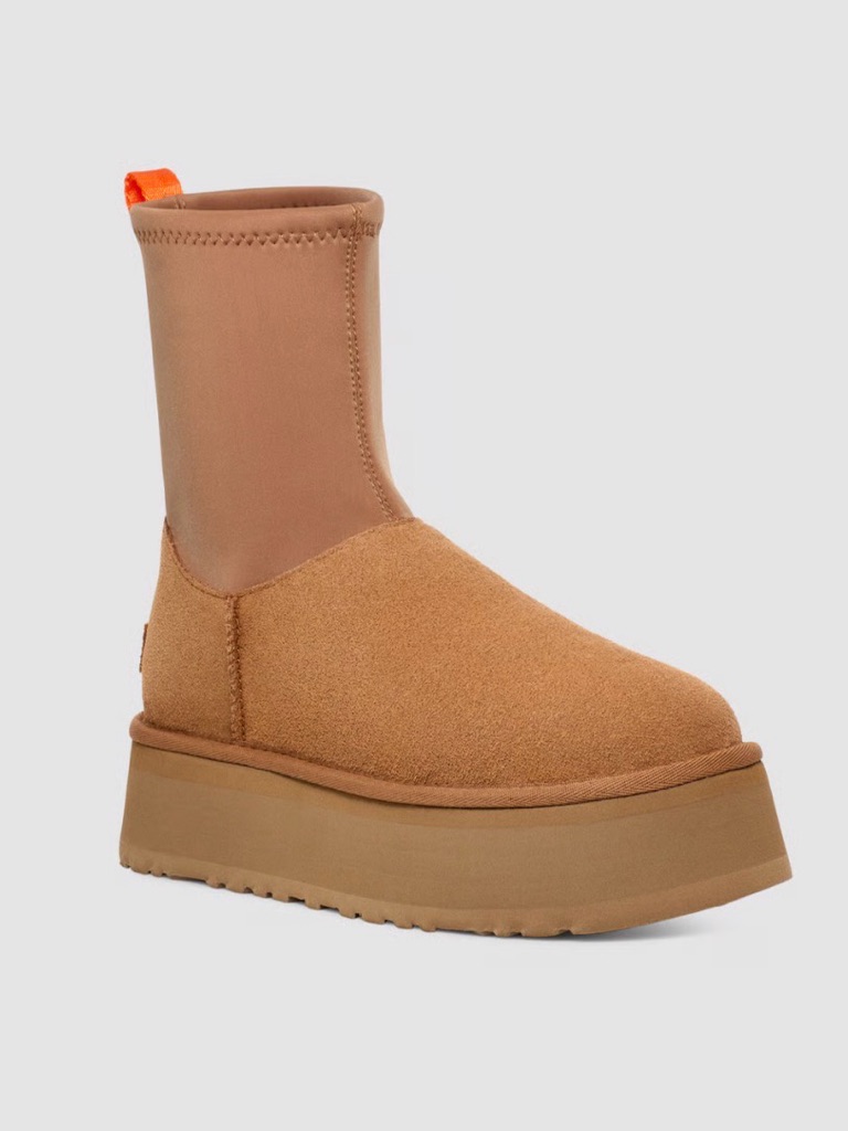 Ugg Chestnut Suede Classic Dipper 2" Platform Boots, Women Us 11